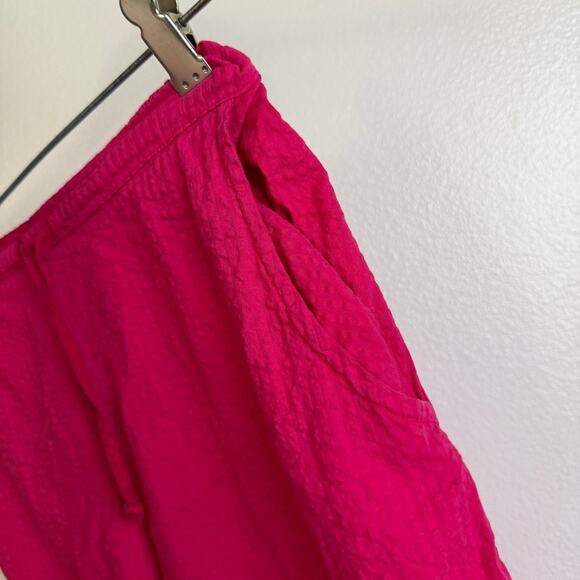 Bryn Walker Pink Pants Womens XXS Wide Leg Pull On Elastic Pockets Crop Cotton - Picture 5 of 9